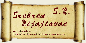 Srebren Mijajlovac vizit kartica
